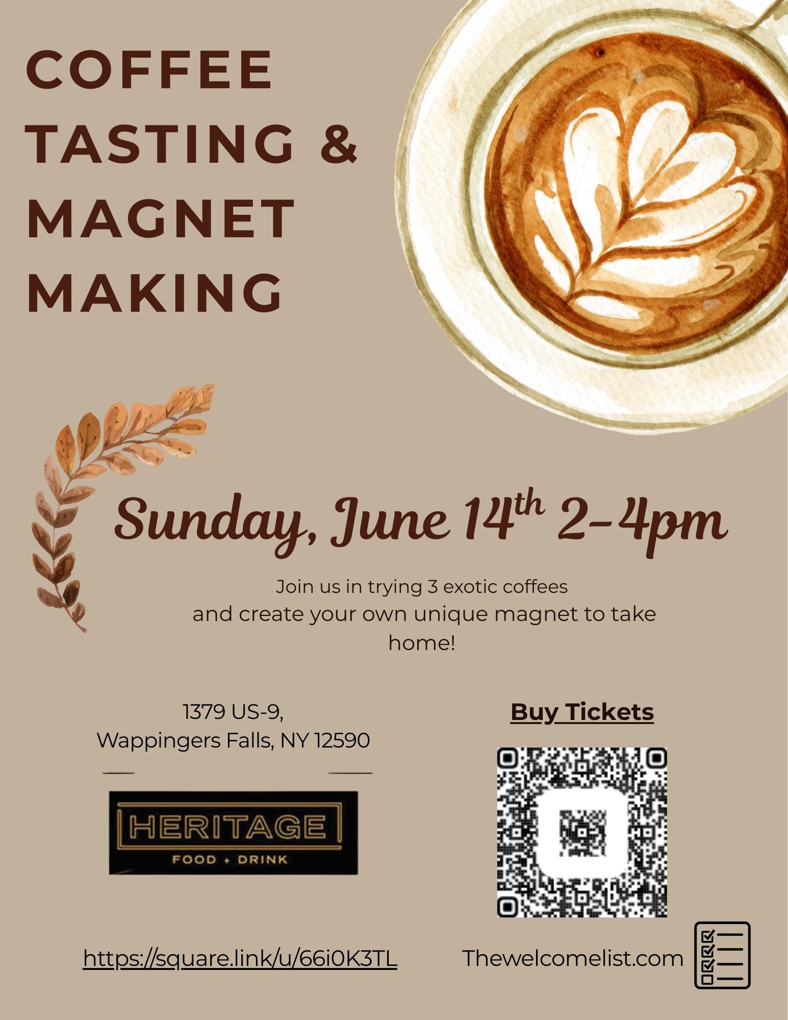 Coffee Tasting & Magnet Making